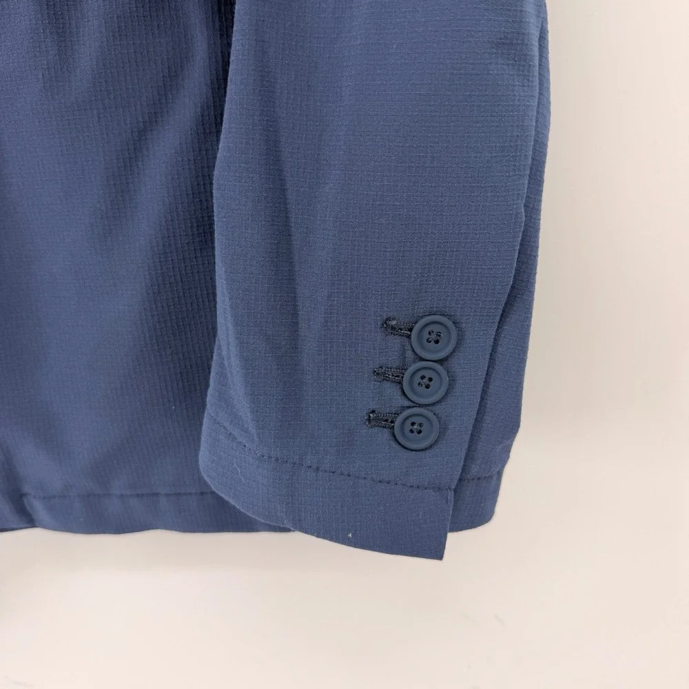 Bluffworks Gramercy Blazer Mens 40L Blue Slim Fit Telex Tech Travel Jacket